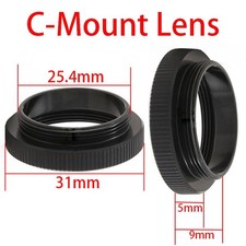 C-MOUNT 5mm Extension Tube Adapter CS to C Metal C-CS Mount Adaptor Spacer Ring picture