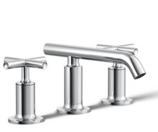 Kohler Purist K-14410-3-CP Widespread Bathroom Sink Faucet Drain Polished Chrome picture