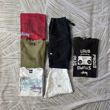 Vintage Stussy Streetwear Bundle Lot 6 Pcs Graphic Tees Sweatshirt Cargo Pants picture