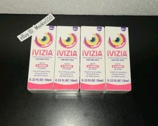 EXP 12/2028 4 Box Lot Large 0.33oz (10mL) iVIZIA Lubricant Eye Drops picture