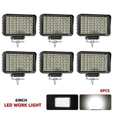 6PCS Truck Tractor LED Work Light Pods 6 Inch Flood Lamp SUV Excavator 12V 24V picture