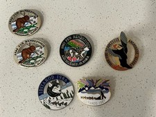 VINTAGE Lot of 1986, 1987, 1988 Fur Rendezvous  Iditarod Pins Anchorage Alaska picture