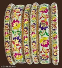 Indian Traditional Bollywood Rajwadi Royal Jaipuri Meenakari Bangles / Kada picture