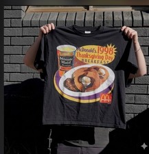 1998 Breakfast Promo VNTG LOOK ON A SHAKA HEAVYWEIGHT GARMET SHIRT 