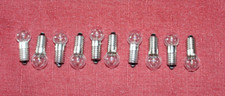 Ten (C6 (E10) 15v 5w replacement bulbs for various types of Christmas lights picture