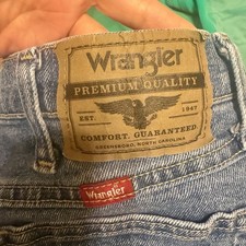 Vintage Wrangler Men’s Jeans Classic Regular Fit Straight Leg Blue Denim picture