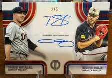 2026 Topps Tribute - Tandem Dual Auto Card - Tarik Skubal & Chris Sale - 2/5 RED picture