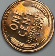 1955-P Lincoln Wheat Proof ~ 1 All Red Coin with Minor Issues ~ Nice ~ W30 picture