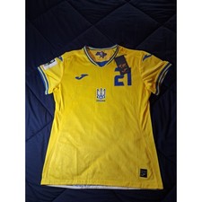 Joma Ukraine National Team Khimych 21 Soccer Jersey Yellow Mens Medium NWT picture