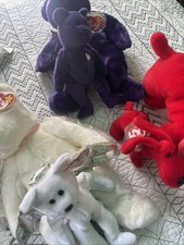 ty beanie babies extremely rare retired Princess Bear picture