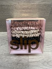 Slip Pure Silk Hair Ties in Black, Pink, and Caramel ( 6 Scrunchies ) picture