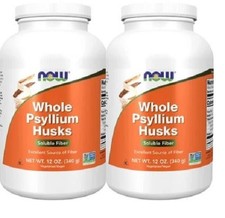 2 x NOW FOODS Psyllium Husks Whole 12 oz, Clearance for Best By 01/2027 picture