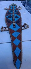 YORUBA DIVINERS BEADED SASH NIGERIA RAISED BEADWORK LIZARD HTF picture