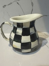 Mackenzie-Childs Creamer Enameled Courtly Check Pattern picture