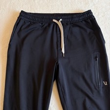 Vuori Sunday Performance Jogger Men’s Medium Black Athletic Pants Zip Pockets picture