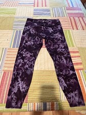 NEW Athleta Rainier Printed Tight Size L Violet Tie Dye Drawstring Athleisure ❤️ picture