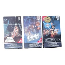 Star Wars CBS FOX Red Label Hi-Fi VHS Movie Trilogy 1984-1986 Vintage Tested picture