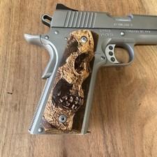 Shadowskull 1911 Full Size custom made wooden grips picture