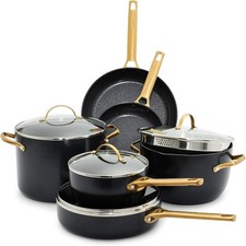 GreenPan Reserve 10-Piece Ceramic Nonstick Cookware Set Black Hard Anodized New picture