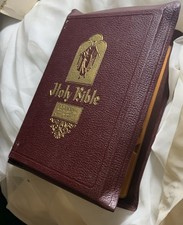 VTG King James Bible Spencer Revelation Edition Large Print Red Letter 1950s NIB picture