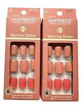 2x Kiss Impress Press-On Manicure Nails - Bare But Better - New Boo IMB03 Nude picture