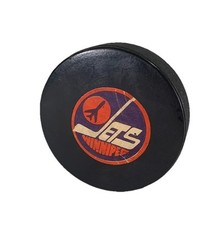 Vintage WINNEPEG JETS, Viceroy Mfg. NHL Approved Game Puck, CANADA, 1981 picture
