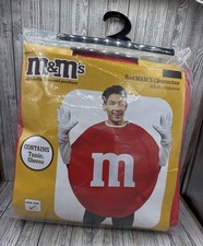 NEW Rubies Adult Mars M&M'S Round Candy Costume Apparel Set One Size RED M&M picture
