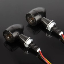 Motorcycle LED Bullet Mini Turn Signals Brake Blinker Light Indicator Amber+Red picture
