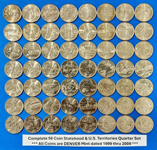 Complete Statehood State Quarters and US Territory Set of 56 UNCIRCULATED Coins picture