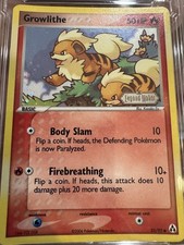 Pokemon Growlithe EX Legend Maker Reverse Holo #55 ECC 10 Gem Mint NOT PSA-10 picture