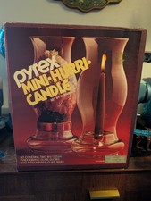 Vintage Pair Of Pyrex Mini Hurri-Candles Set NOS Original Box picture