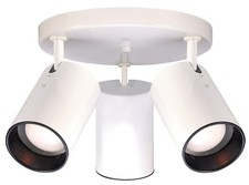 SATCO NUVO 3 LIGHT STRAIGHT CYLINDER - WHITE SF76/416 R20 LIGHTING picture