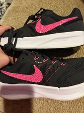 Nike Run Swift 3 Women's Running Sneakers Black Pink White Mesh Lace Up Logo picture