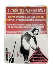 Banksy Graffiti Art Rare Maid “Sweep It Under The Rug” Metal Sign Painting 18x24 picture