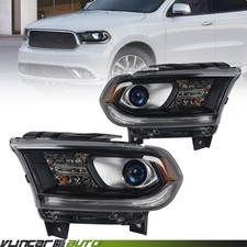 For Dodge Durango 2014-2020 Black Halogen w/o LED DRL Headlights Lamp Left Right picture
