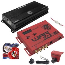 Gravity E7500.1D 7500W Amplifier + Warzone WZ600XR Bass Processor + Wiring Kit picture