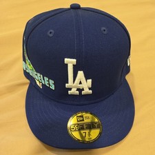 Men's Los Angeles Dodgers New Era Royal Stateview 59FIFTY Fitted Hat Size 7 1/4 picture