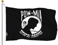 POW-MIA Black Flag You are Not Forgotten Prisoner of War 3x5ft picture