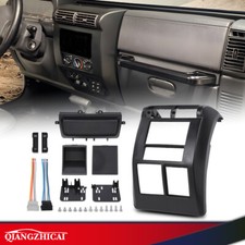 FIT FOR 97-02 JEEP WRANGLER TJ DOUBLE DIN DASH BEZEL RADIO STEREO MOUNTING KITS picture