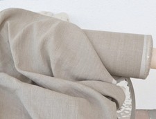 Natural Undyed 100% Pure Linen Fabric By The Yard - 185 GSM picture