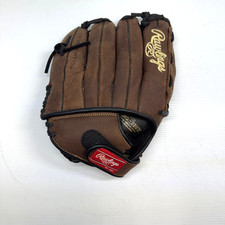 Rawlings RKG36DB 12.5” Baseball Softball Glove Full Grain Leather RHT Brown picture