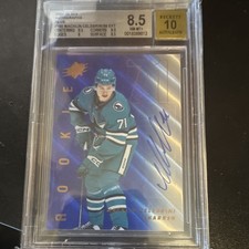 Upper Deck 2024-25 SPx Extended Rookies Celebrini #160 Blue Auto /99 Sharks picture