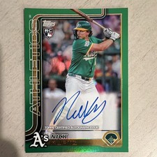 Topps 2025 Update Real One Auto Nick Kurtz RC Green 83/99 Athletics picture