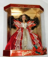 RARE AUTHENTIC 1997 HAPPY HOLIDAYS BARBIE DOLL MISPRINT NEW IN BOX, EXCELLENT CN picture