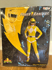 Disguise Power Rangers Yellow Ranger Adult Costume Complete Outfit Size S picture