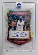 2015-16 Select Dwyane Wade Prizm Die Cut Auto Autograph SSP #'d 5/10 Miami Heart picture