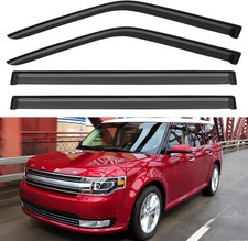Window Visors Rain Guards Shield for 2009-2019 Ford Flex, Smoked picture