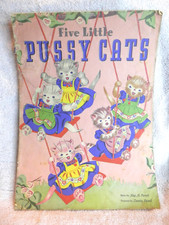 Vintage 1942 Five Little Pussycats Children's Storybook by May M. Purnell picture