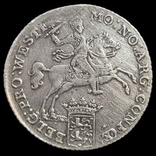 Netherlands West Friesland 1/2 Half Ducaton Silver Horse Rider 1764 picture
