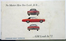 1972 General Motors GM Stockholder Product Brochure Camaro Corvette Firebird picture